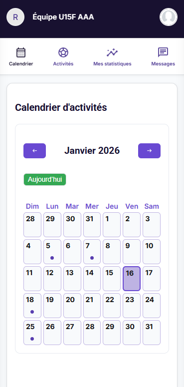 Aperçu de l’application mobile Tactik